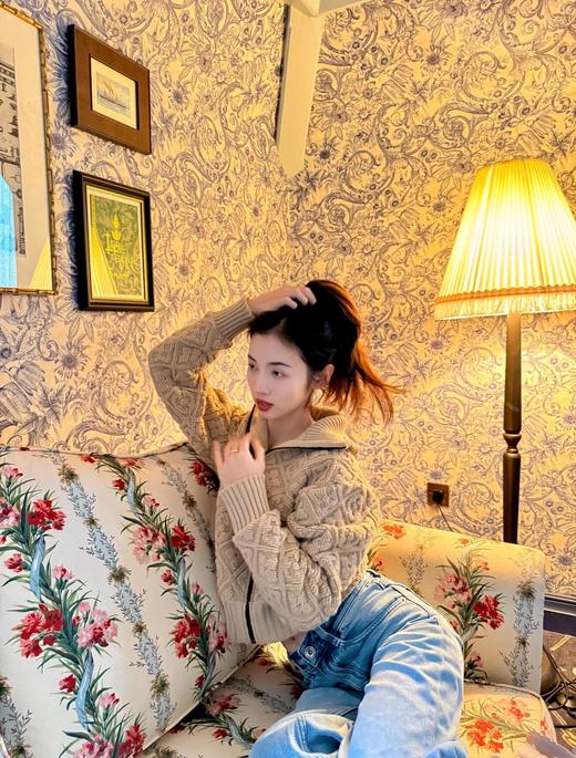 驴家 25秋冬新款 立体提花拉链帽衫（TM） 商品图3