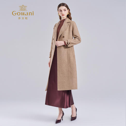 乔万尼重磅绵羊毛大衣收腰设计毛呢外套EF4A251 商品图3