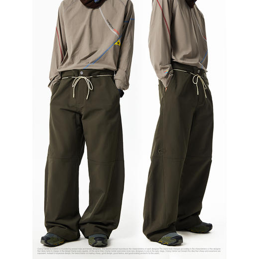 CryingCenter 中腰遮胯弯刀香蕉阔腿长裤 男女款 哭喊中心 商品图0