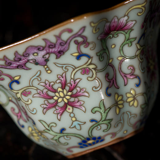 问鼎汝瓷鼎峰系列天青老款含香杯（珐琅彩） 商品图3