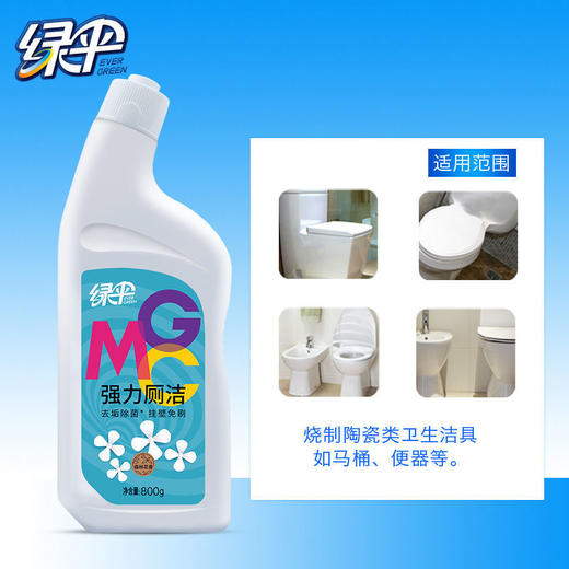 绿伞强力厕洁灵800g瓶 马桶清洁剂卫生间强力除垢洁厕液 商品图7