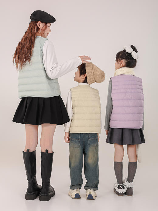 【YW】无忧购儿童亲子轻薄羽绒马甲90白鸭绒背心内胆（截单后3-5天发货) 商品图4