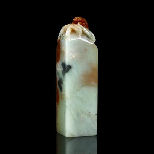 孤品017400天青石三彩富甲一方2.1*2.1*7.8cm 商品图2