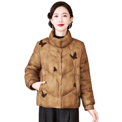 TC 621690羽绒服外套妈妈装加肥加大立领加厚上衣 商品图4