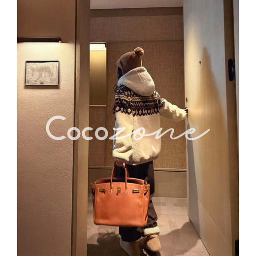 COCO ZONE 刘 一一 “米兰岛”连帽拉链撞色外套CD2A3005 商品图1