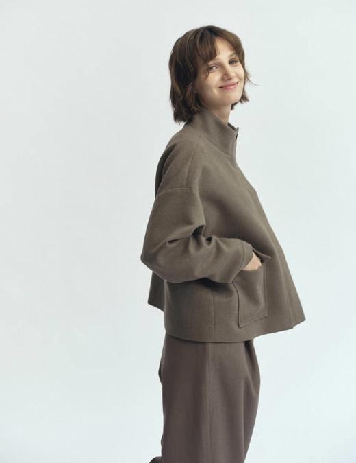 JAI 25AW 米灰色绵羊毛自由之丘外套 商品图4