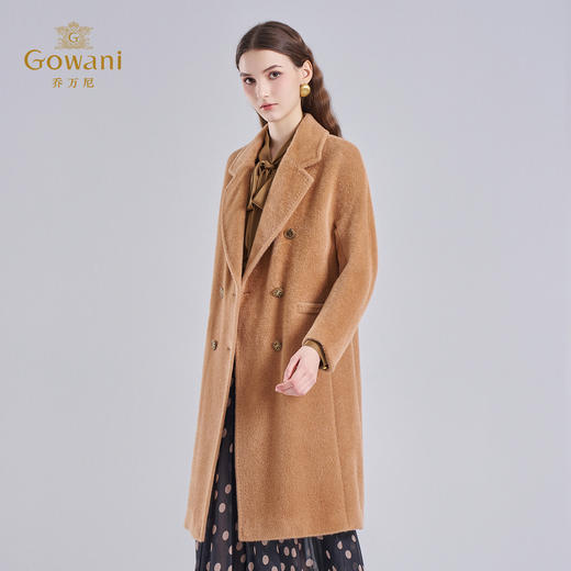 【羊驼毛】【绵羊毛】乔万尼羊毛羊驼毛大衣秋冬新款毛呢大衣外套女韩系高级感EF4A191 商品图2