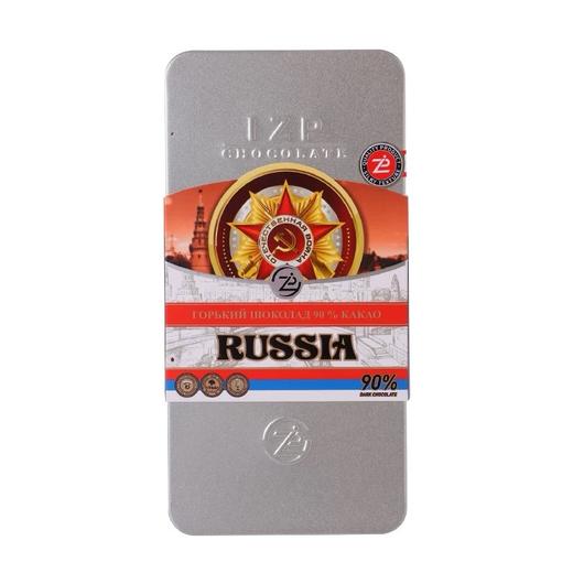 俄罗斯IZPq铁盒可可黑巧克力/草莓牛奶巧克力-100g 商品图2