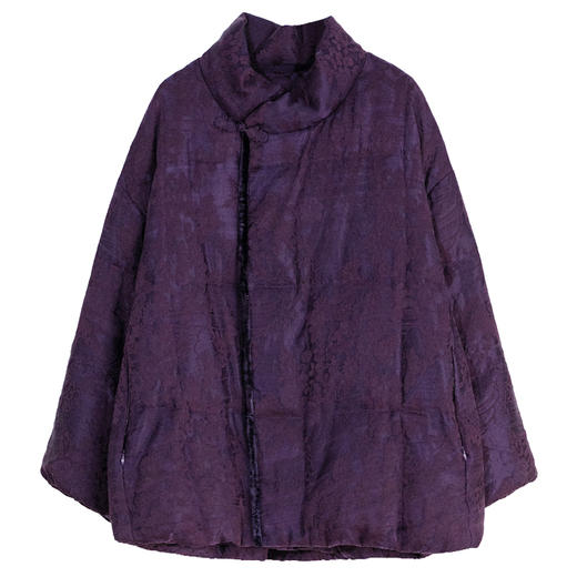 牧衣游原创 重磅丝麻棉提花95级高蓬松红嘴雁绒短羽绒服保暖 际物 商品图4