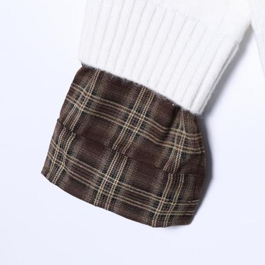 26526SDSA男士秋冬新款痞帅男装轻奢简约拼接格子假两件毛衣百搭时尚 商品图4