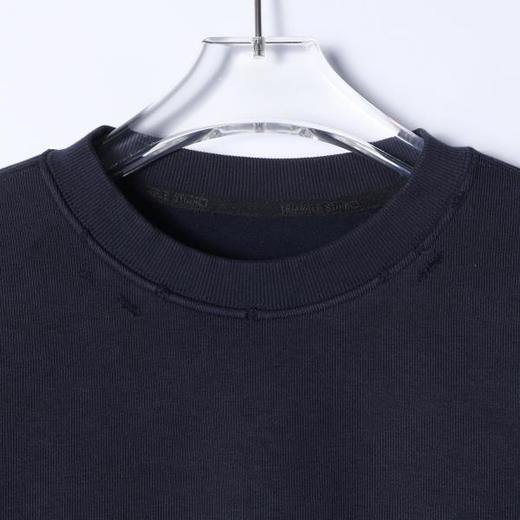 SDSA男士秋冬新款痞帅男装潮牌简约撞色印花圆领卫衣百搭时尚上衣 商品图1