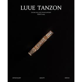 YS04-卡地亚 单排半铺满钻玫瑰金戒指男女同款情侣款（XK）