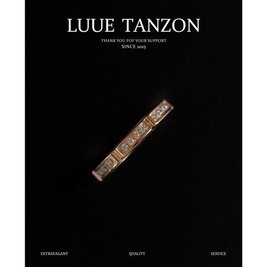 YS04-卡地亚 单排半铺满钻玫瑰金戒指男女同款情侣款（XK） 商品图0