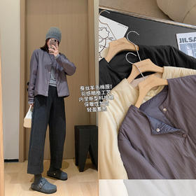蚕丝羊毛棉服！2025羽感暗格轻盈蓄热保暖棉袄新型科技棉外套！