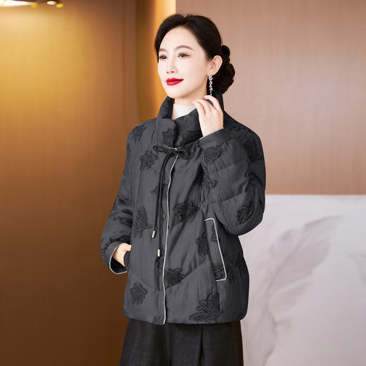 TC 621688妈妈装白鸭绒羽绒服时尚显瘦加厚保暖立领外套 商品图1