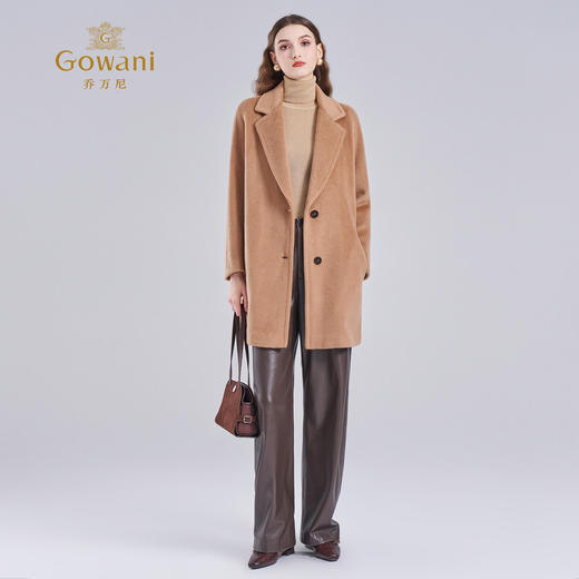 【牦牛绒】乔万尼大衣女秋冬新款高级感小个子中长款呢外套EF4A156 商品图8