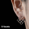 订购20周到｜BUBUN-blur #8 5facets-冷工玻璃 耳环［日本设计师］ 商品缩略图0