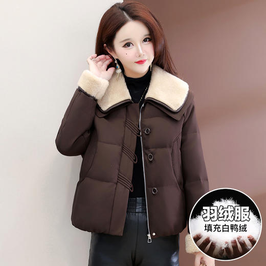 QYM 25YS52-Y大毛领短款羽绒服加厚羽绒服 商品图1