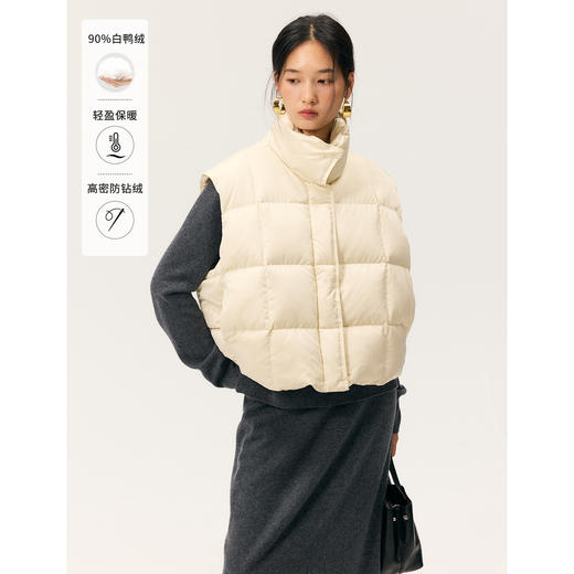 HeyDress宽松立领面包羽绒马甲 商品图0