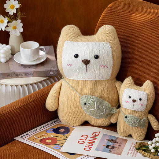 苏苏姐家猫咪抱枕玩偶手工DIY棒针钩针编织毛线团羊毛自制材料包 商品图3
