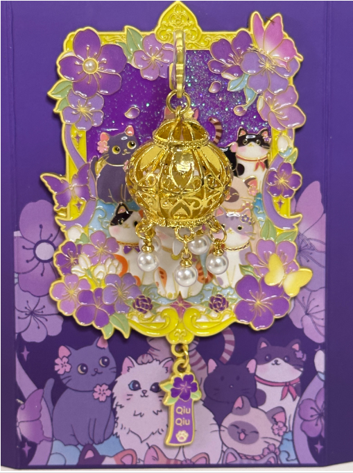 糗糗庄园-新中式古风发光花灯冰箱贴90*71mm