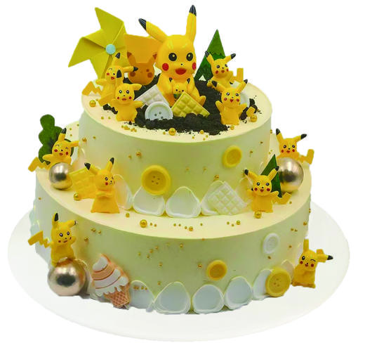 J08精灵比卡丘（链接是单层价格，双层蛋糕图仅供参考，如需双层请与门店沟通） 商品图0