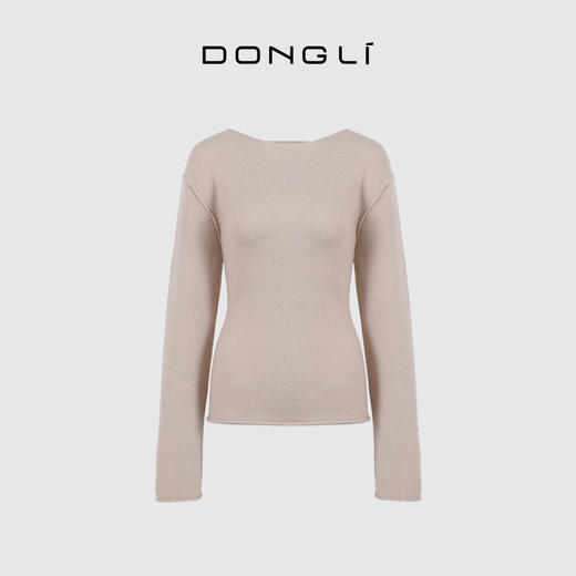 东黎 • 你本珍贵 小山羊绒女士秋季一字领卷边针织打底 5593 商品图5