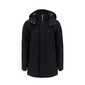 MOOSE KNUCKLES 男士金属驼鹿指关节徽标连帽加厚羽绒服 黑色 M31MP221N 292