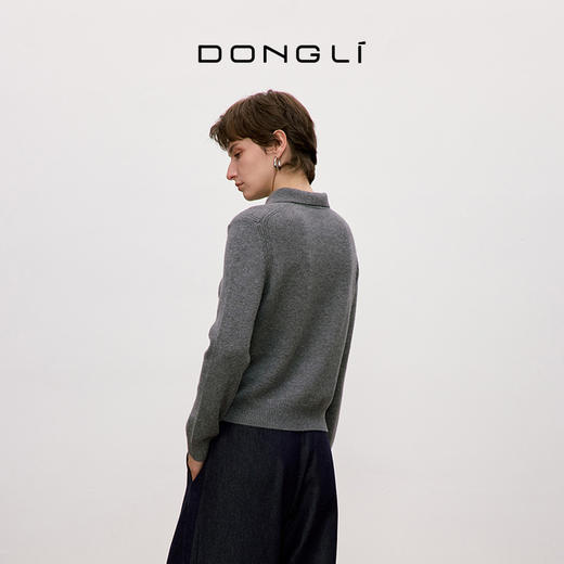 东黎 • 你本珍贵 山羊绒女士秋季翻领套衫 5379 商品图4