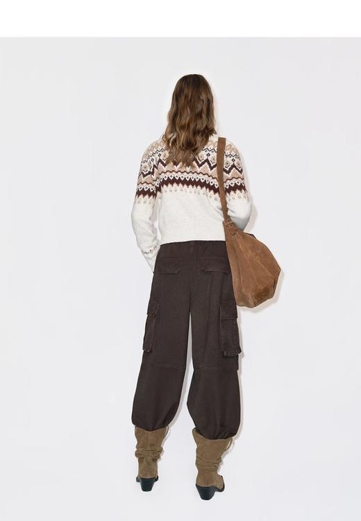 【秦岚同款】MO*费尔岛羊毛混纺毛衣开衫 商品图1