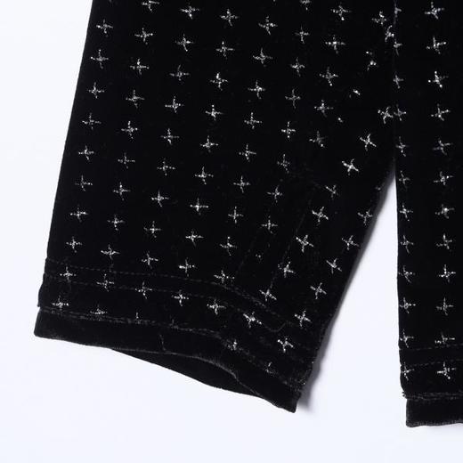 T4956SDSA男士秋冬新款痞帅男装潮牌绒面洒金十字半高领长袖T恤百搭 商品图4