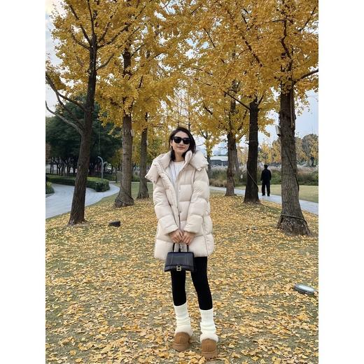 丁摩 90白鹅绒女中长款高充绒量羽绒外套0027 商品图3