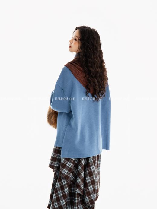 【门店同款】ENJOY冬季“游牧漫寻”披肩撞色上衣 167694729 商品图5