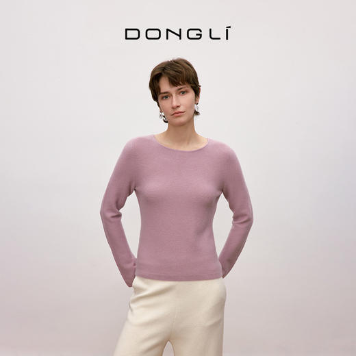 东黎 • 你本珍贵 山羊绒女士秋季圆领珍珠扣套衫 5377 商品图12