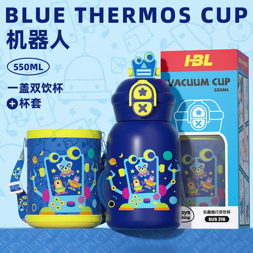 吸管+直饮【密封防漏❗️便携出行】卡通新款公仔儿童保温杯一盖双饮不锈钢男女水杯儿童学生可爱杯子。ja 商品图4