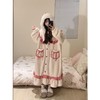 【GZ】无忧购珊瑚绒连帽睡袍绒加厚保暖长款外穿家居服（截单后3-5天发货) 商品缩略图5