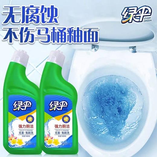 绿伞强力厕洁500g马桶清洁剂除臭去味高效清洁 商品图2