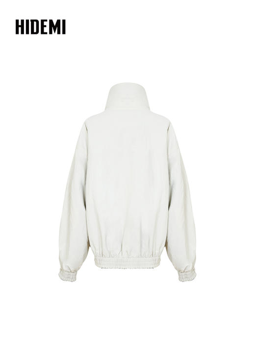 HIDEMI 进口西班牙胎羊皮极简立领短款夹克外套正反两穿廓形皮衣 商品图10