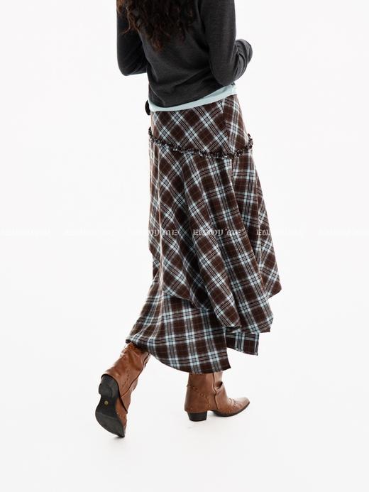 【门店同款】ENJOY冬季“游牧漫寻”不规则下摆格子半裙 167446899 商品图2