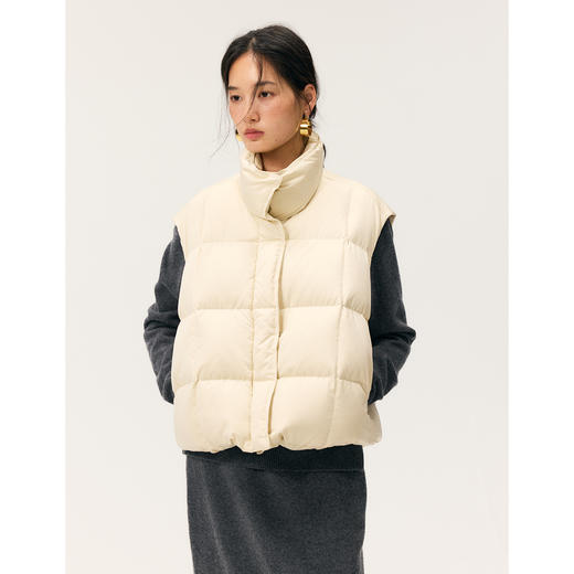 HeyDress宽松立领面包羽绒马甲 商品图3