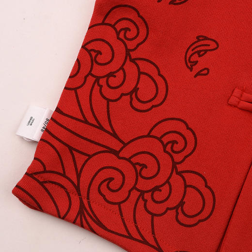 棉果果冬季新品新年款中国红喜庆节日氛围男童女童马甲中国风马甲M502171225780 商品图3