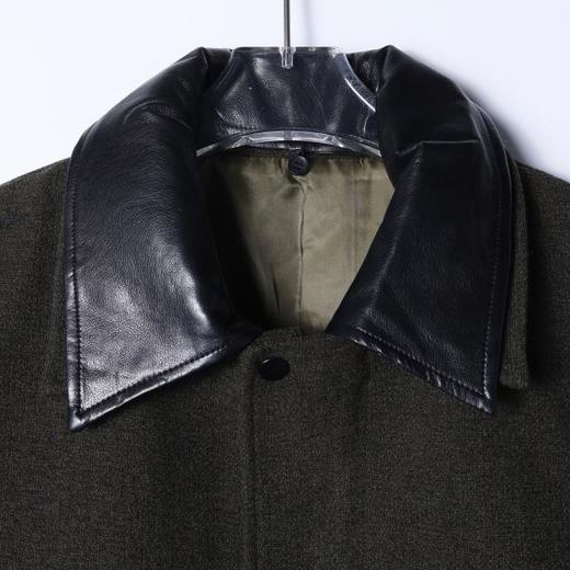 26176SDSA男士秋冬新款痞帅男装美式简约拼皮翻领设计夹克外套复古百搭 商品图1