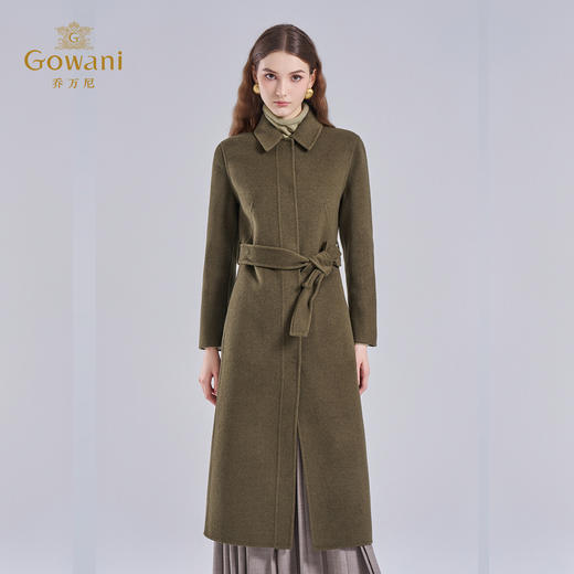 【羊绒】乔万尼绵羊毛羊绒中长款毛呢外套新品收腰经典EF4A151 商品图1