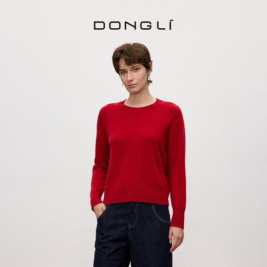 东黎 • 你本珍贵 小山羊绒女士秋季圆领套衫 5378 商品图0