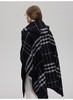 张婧仪同款黑色格纹双面呢披肩连帽外套 商品缩略图4