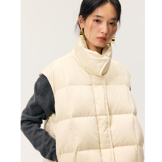 HeyDress宽松立领面包羽绒马甲 商品图2