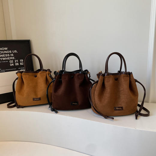 【喵小仟 麂皮绒包包合集】美拉德色系 秋冬包包 通勤约会百搭 商品图8