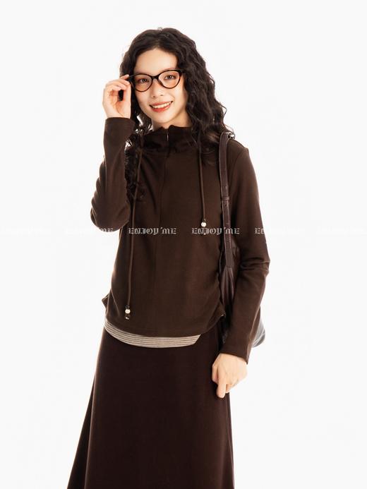 【门店同款】ENJOY冬季“游牧漫寻”假两件带帽上衣 167695449 商品图1