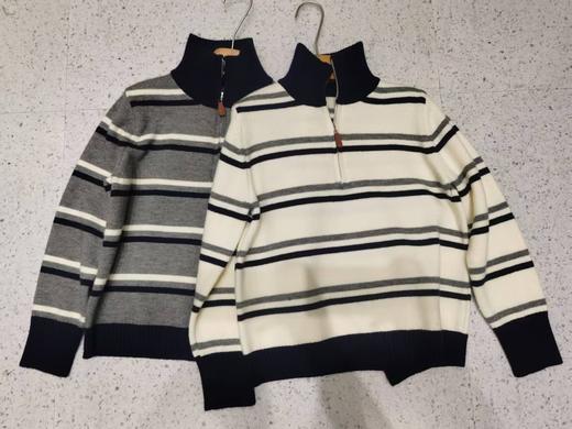 【门店同款】ENJOY冬季半拉链条纹毛衣 167797402 商品图0