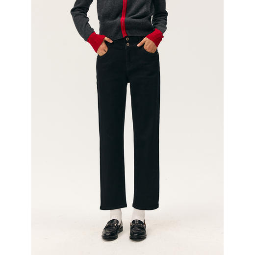 HeyDress高腰修身小脚牛仔裤 商品图0